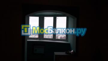 Установка окон на лоджию и отделка ГКЛВ