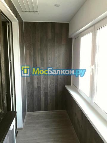 Комплексная отделка балкона ламинатом