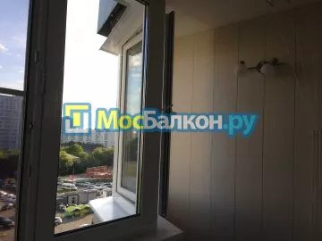 Отделка балкона и лоджии пластиковыми ПВХ панелями в Люберцах от компании МосБалкон